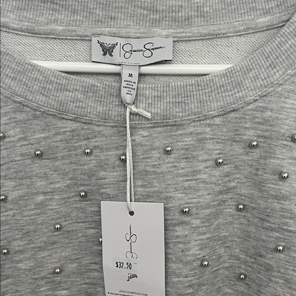 Jessica Simpson Gray Studded Top - Picture 3 of 4